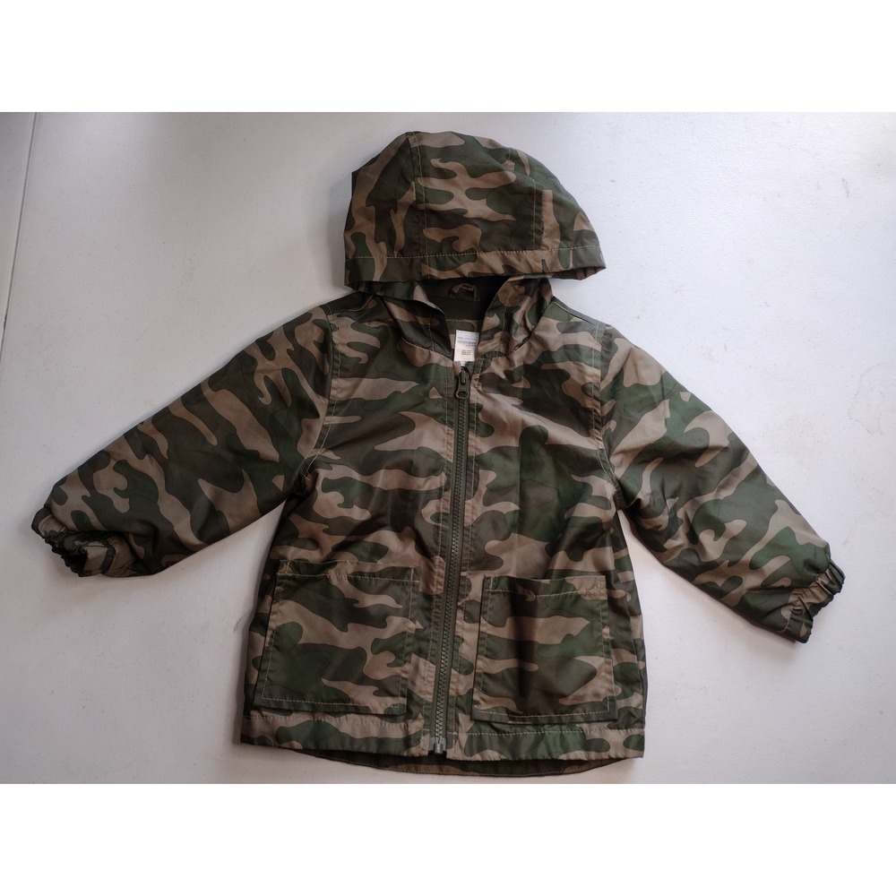 Simple Joys by‎ Carters Baby Boys Camo Hooded Windbreaker Jacket Green 24M